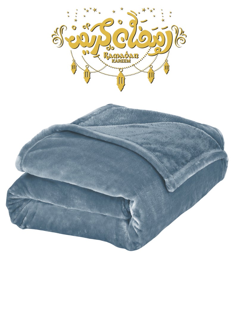 Master Home Textile Lightweight Velvet Blanket, Mora Series, 350GSM, Single Size 230 x 170 cm, Extra Soft All Season Fleece Blanket, Bed And Sofa Blanket - Image 1